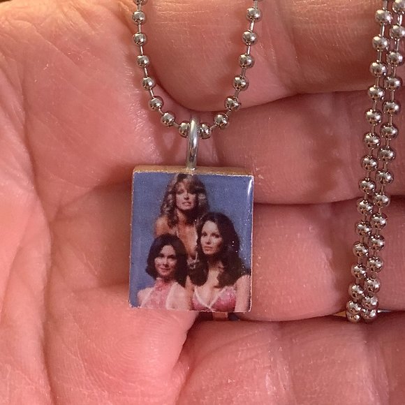 (2 for $12,4 For $20) Charlie's Angels Scrabble Tile Necklace - Picture 1 of 2